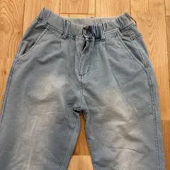 デニム風 ストレッチパンツ コットン伸縮 ボトムス レディース