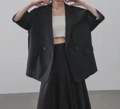 LOWRYSFARM 接触冷感・UVカットソフリネンダブルジャケットのサムネイル