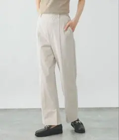 GLOBAL WORK スゴラクストレッチスリットパンツ エクリュ Mサイズ