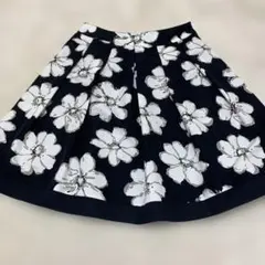 GALLERY VISCONTI フラワープリント フレアスカート