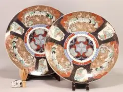 BK640　江戸期中期　古伊万里　錦手鶴図　大皿 一対　45.5㎝　 1尺5寸 BK640 江戸期中期 古伊万里 錦手鶴図 大皿 一対 45.5㎝ 1尺5寸 - メルカリ