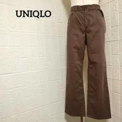 ユニクロ ストレートパンツ ボトムス ワイド 無地 カジュアル 洗える 61cm