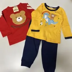 【お値下げ】HOT BISCUITS 90cm 長袖Tシャツ2枚　パンツセット