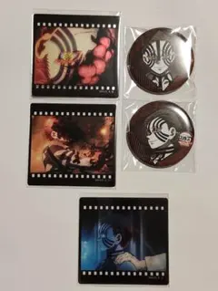 鬼滅の刃 猗窩座 クリアカード 缶バッジセット