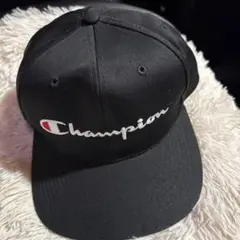 美品Champion黒ブラックベースボールキャップ55から62センチ大きいサイズ