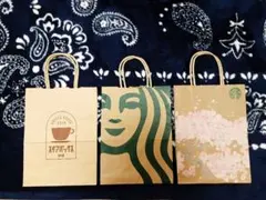 スタバ　スターバックス■紙袋　ショップバッグ　ショッパー■３枚セット