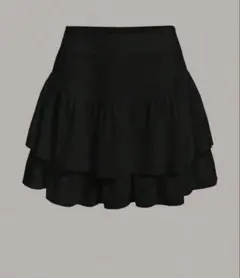 shein フレアスカート　黒　ブラック　ミニスカート