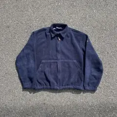 90s usa製 POLO SPORT 短丈フリースブルゾン　茄子紺　ラルフ