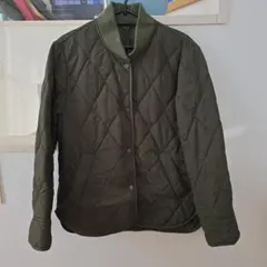 オリーブ色 キルティングジャケット