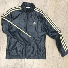 adidas ナイロンジャケット 黒　Lサイズ