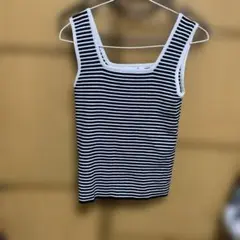黒白ストライプ タンクトップ