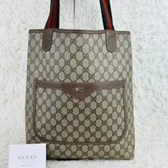 GUCCI オールドグッチ トートバッグ シェリーライン GGスプリーム 紙タグ