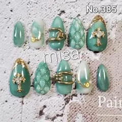 【オーダー】ニュアンス　マグネット　キルティング ネイルチップ　カラー変更無料