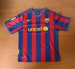 【美品】FCバルセロナ 09-10 ホーム 半袖ユニフォーム M Nike