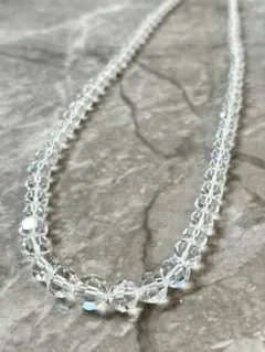【SILVER】水晶 丸型 ネックレス