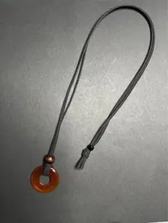 No.171オレンジ瑪瑙・ロングネックレス