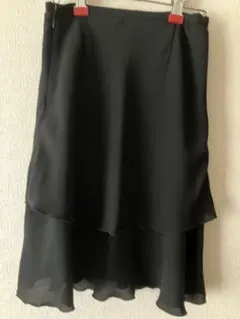 COMME CA ISM ブラックフレアスカート M