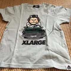 XLARGE キッズ Tシャツ 110サイズ グレー 猿プリントのサムネイル