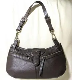 【美品レア】LONGCHAMP ロンシャン　ワンショルダーバッグ　ブラウン　本革