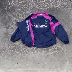 ATHLETA ピステ 上下セット Oサイズ ネイビー×ピンク
