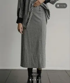 WILLFULLY gingham check pencil SK blackのサムネイル