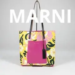 美品MARNI マルニ ♡トートバッグ PVCトートバッグ 花柄✕ピンク レザーのサムネイル