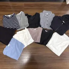 おまとめ売り　春〜秋まで着回せる シンプル普段着全身11着セット