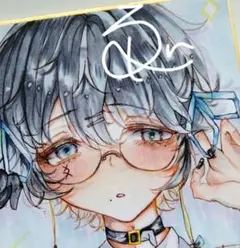 オリジナルイラスト 手描き イラスト アナログ 色紙 創作 原画 コピック