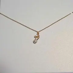 猫の玉乗りデザイン ゴールドチェーンネックレス