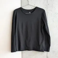 UNIQLO スムースストレッチコットンクルーネックT М ブラック