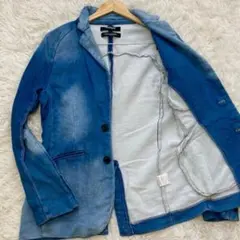 ウノピュウ × ナノユニバース デニムルック 伸縮 ジャケット　インディゴ