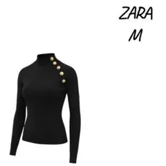 ZARA ブラック ハイネック ニット M