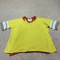 イエロー半袖Tシャツとオレンジタンクトップセットのサムネイル