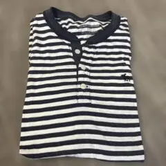 アバクロ ABERCROMBIE ネイビー ボーダーTシャツ　L