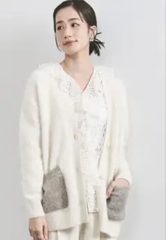 ユナイテッドアローズ【未使用品・タグ付き】フォックスカシミヤポケットカーディガン