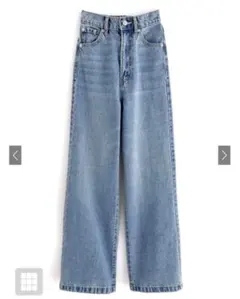 GRL グレイル ハイウエストセミワイドデニムパンツ [fo1843]