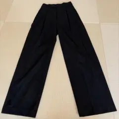 ワイドパンツ 黒 スラックス