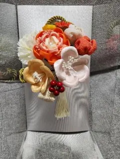 花の髪飾り コーム付き