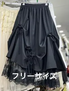 春にぴったりロングスカート　レース柄女子会デートに最適