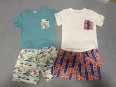 Si:Shu:Non 120サイズ Tシャツ２枚とショートパンツ２枚セットのサムネイル