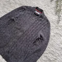 トミーヒルフィガー ケーブルニット ジップカーディガン コットン　100%