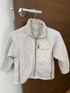 モンベル フリースジャケット クリマプラス90cm ライトグレー