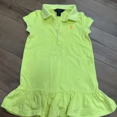 POLO RALPH LAUREN 半袖ポロドレス イエロー（100cm）