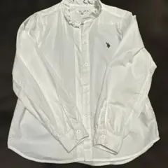 U.S. POLO ASSN. フリル付きホワイトシャツ Fサイズ