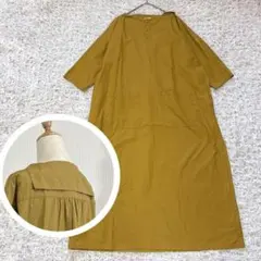 (g) グラム セーラーカラー コットン ロングワンピース 日本製 ゆったり