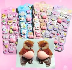 【ぷにぷにセット♡】おしりシール 4枚お腹ぷにぷにシール2匹セットスマホ手帳デコ