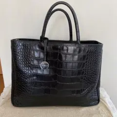 FURLA クロコ型押しレザーバック