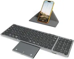 EWIN ブルートゥース 2.4G 無線タッチパッド搭載 折りたたみ キーボード