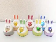 ウサギ置物 7体セット ★美濃焼★陶器製のサムネイル