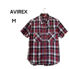 AVIREX アビレックス 赤 チェック 半袖シャツのサムネイル